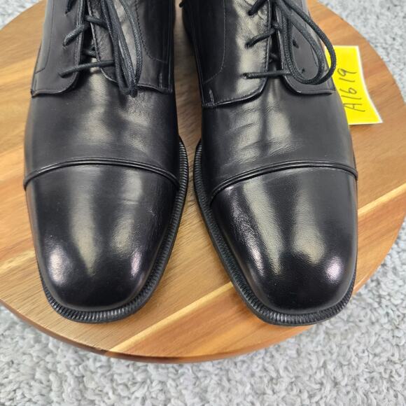 Principe Mens 10.5 Black Leather Business Office Cap Toe Oxford Derby Dress Shoe main image 8
